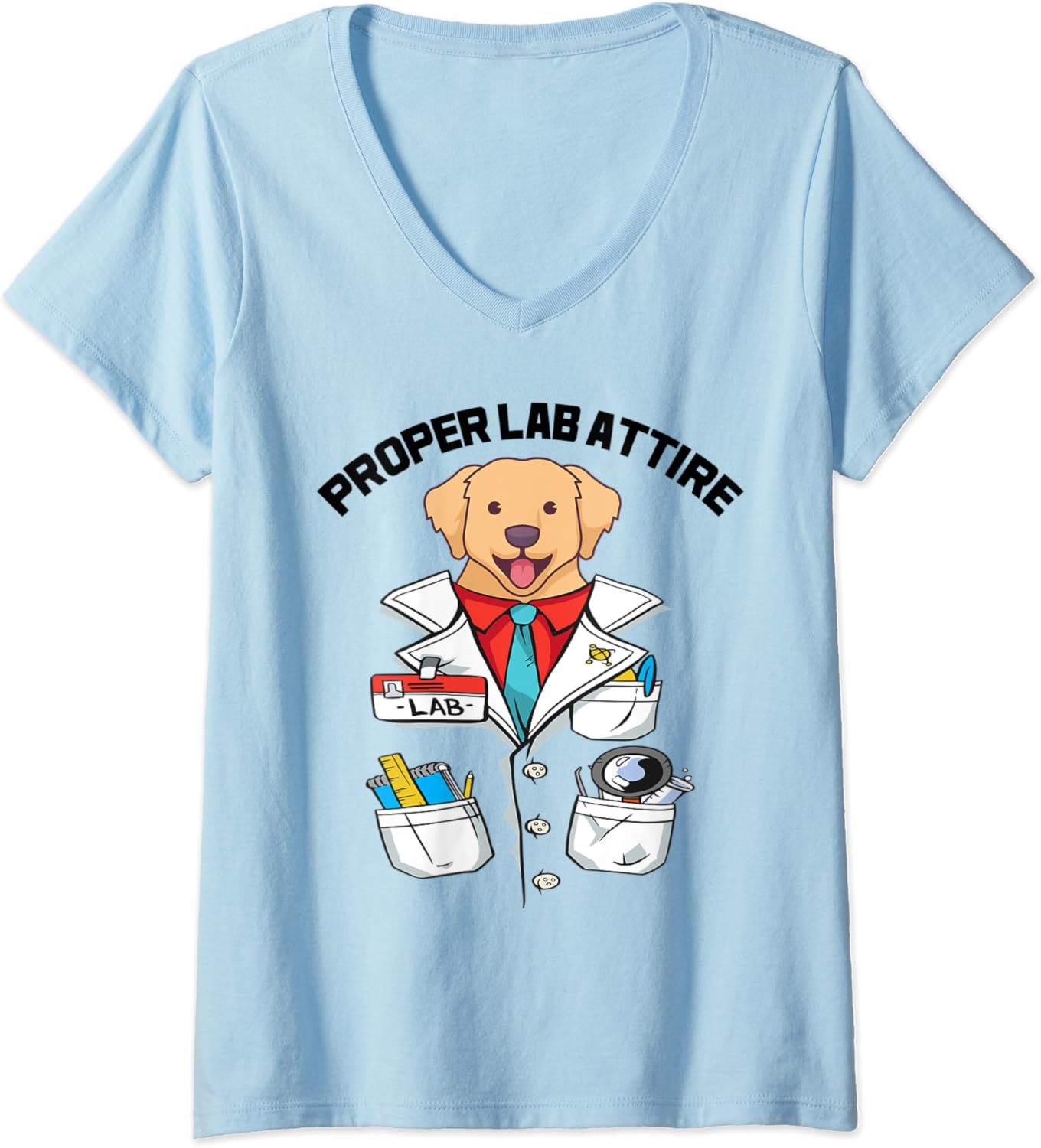 Womens Proper Lab Attire VNeck TShirt Clothing, Shoes